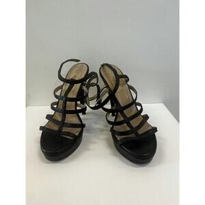 Valentino Black Strappy Heels - Size 37 - Good Condition